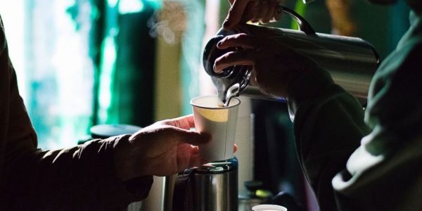 Pouring Coffee at AA Meeting