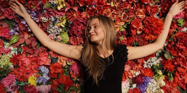 woman on flowers newly sober mum loving life alcohol free